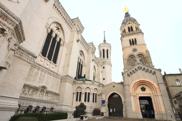 Lyon Francie Led 2013 Bazilika Společnosti Notre Dame Fourviere Lyonu — Stock fotografie