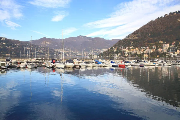 Barcos Lago Como Italia — Foto de Stock