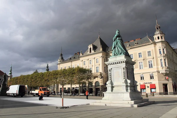 Klagenfurt Áustria Novembro 2014 Praça Mercado Cidade Novembro 2014 Klagenfurt — Fotografia de Stock