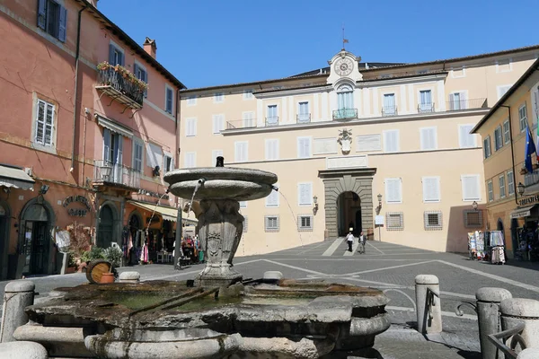 Castel Gandolfo Ιταλία Μαρτίου 2019 Παλάτι Και Πλατεία Της Αγοράς — Φωτογραφία Αρχείου