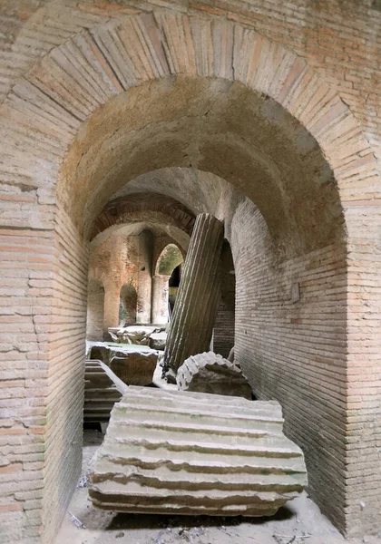 Antiche Rovine Dell Anfiteatro Flavio Pozzuoli — Foto Stock