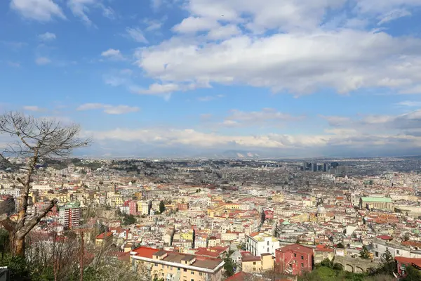 Vista Panorâmica Paisagem Urbana Nápoles Itália — Fotografia de Stock