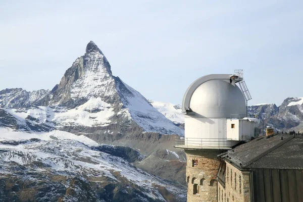 Άποψη Gornergrat Για Βουνό Matterhorn Στο Zermatt Της Ελβετίας — Φωτογραφία Αρχείου