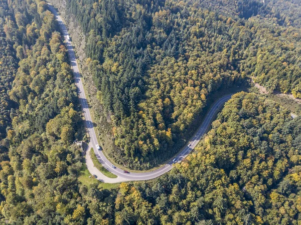 A estrada curva da Floresta Negra — Fotografia de Stock