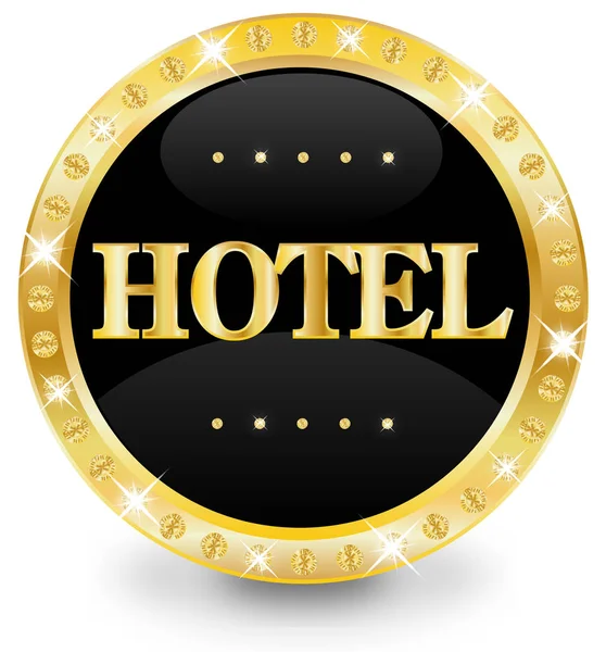 Pókerzseton hotel jel — Stock Vector