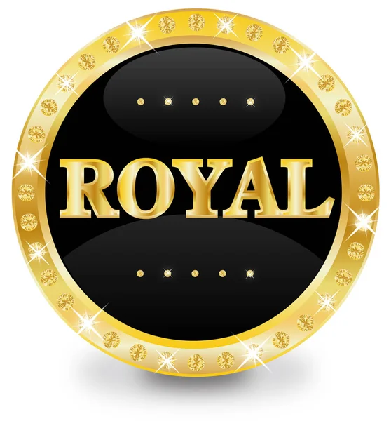 Pokerchip mit königlichem Zeichen — Stockvektor