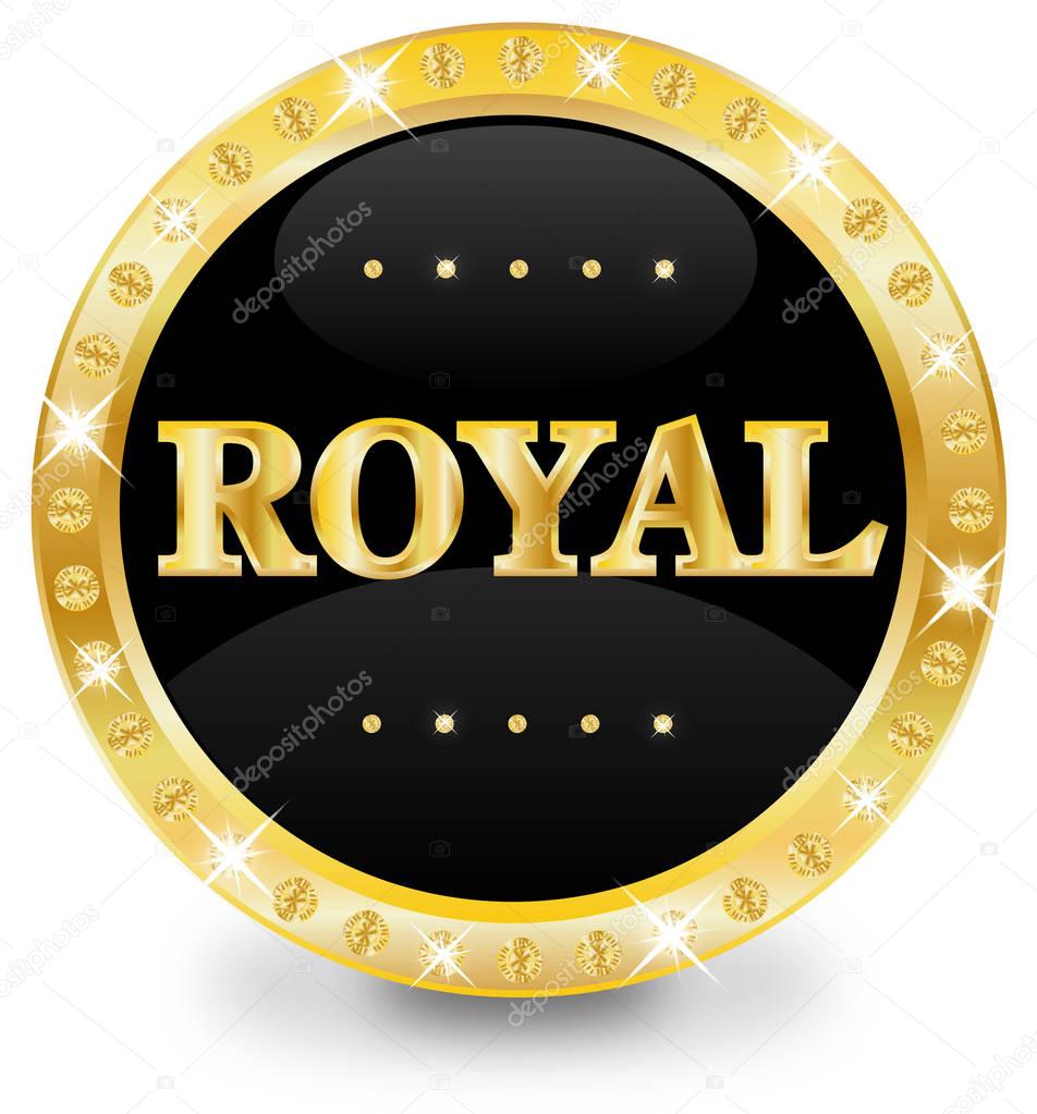 poker chip with royal sign