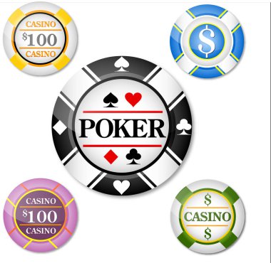 çeşitli poker fiş seti