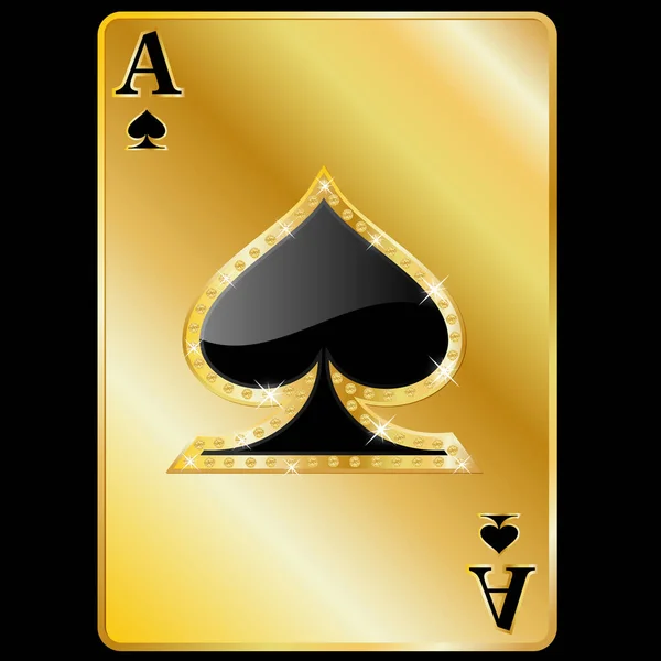 Ace of spades card suit — Stock Vector