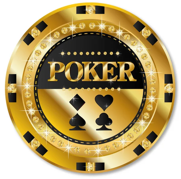 Icona del poker chip — Vettoriale Stock