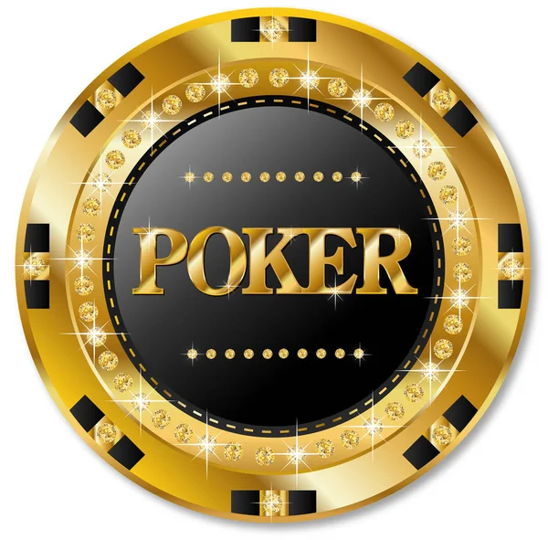 Покер чіп значок — стоковий вектор