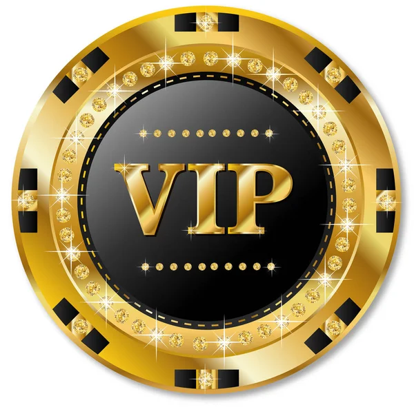 VIP okrągłe ikonę Podpisz — Wektor stockowy