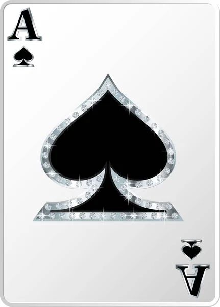 Ace of spades card suit — Stock Vector