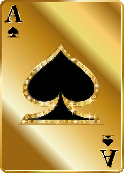 Ace of spades card suit — Stock Vector