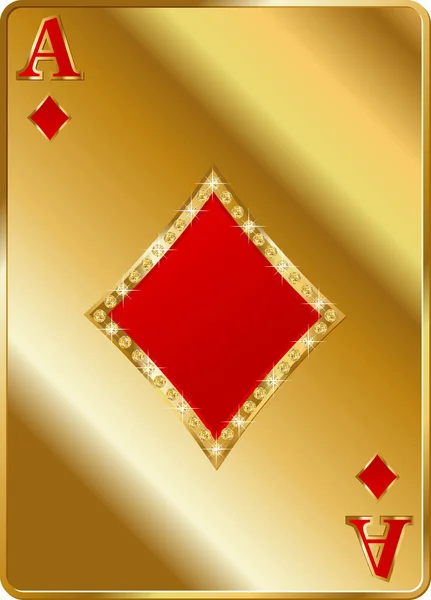 ダイヤモンド カードのスーツのエース — ストックベクタ