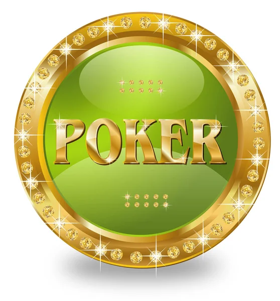 Poker chip icon — Stock Vector