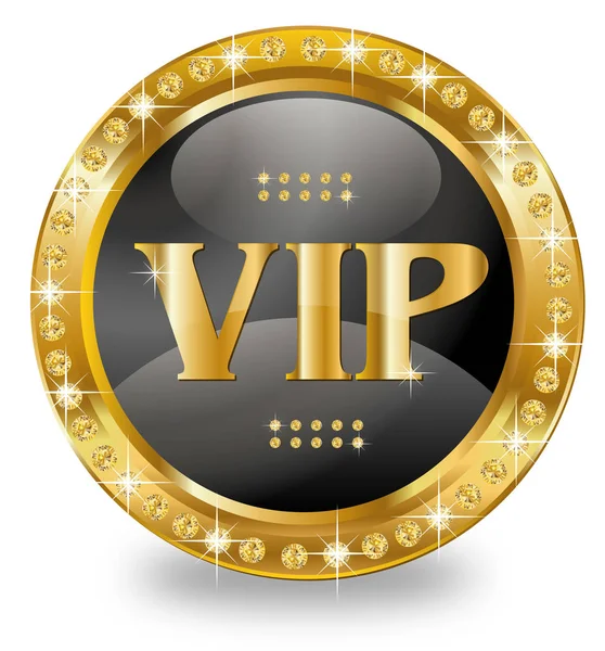 Poker chip med VIP-skylt — Stock vektor