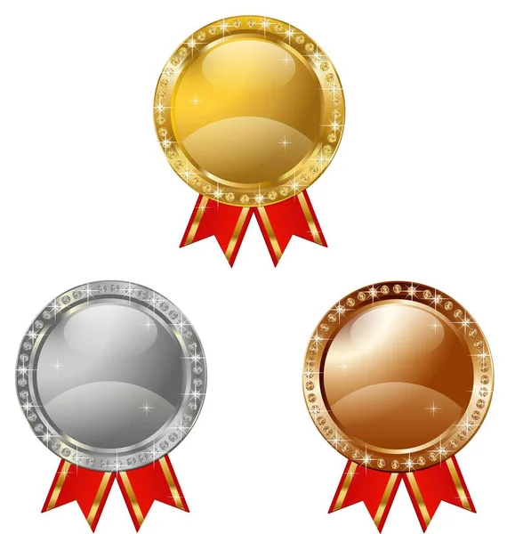 Conjunto de ícones de prêmios — Vetor de Stock