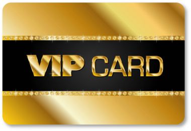Zarif altın Vip kartı