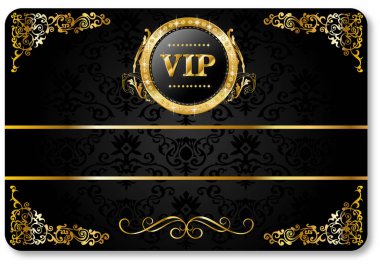 Zarif siyah VIP kartı