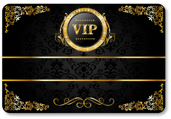 Elegant black VIP card