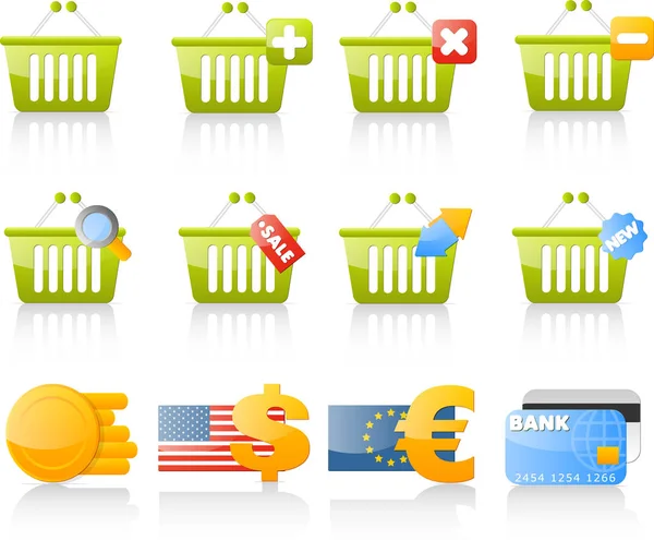 Set of shopping icons — Stock Vector