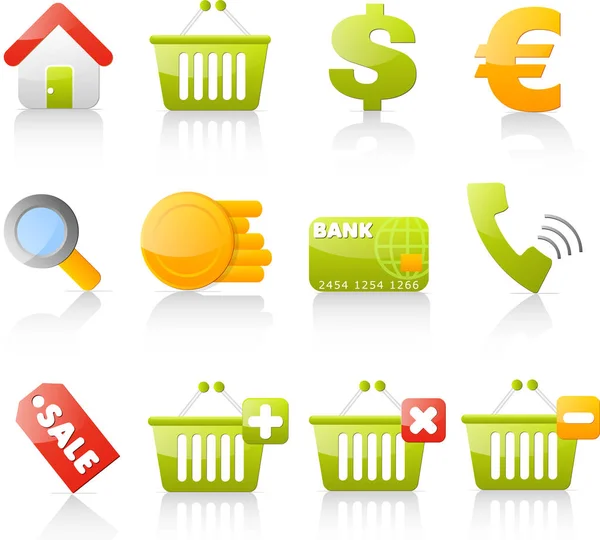 Set of shopping icons — Stock Vector