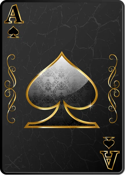 Ace of spades card suit — Stock Vector