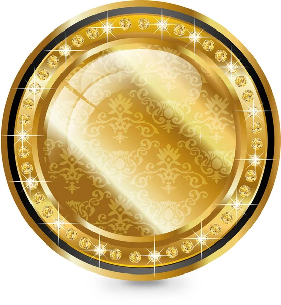 Значок золотой фишки — стоковый вектор