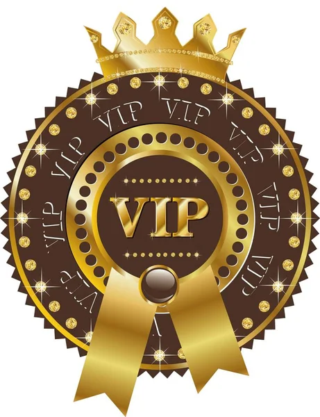 VIP στρογγυλή ετικέτα — Διανυσματικό Αρχείο