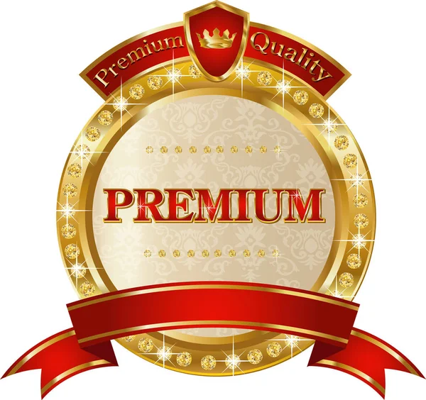 Logo rond de qualité Premium — Image vectorielle