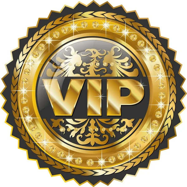 Etiqueta redonda vip cinza —  Vetores de Stock