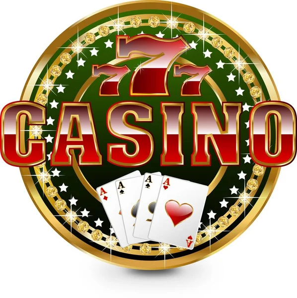 Casino düz afiş — Stok Vektör