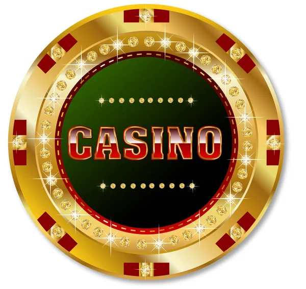 Casino düz afiş — Stok Vektör