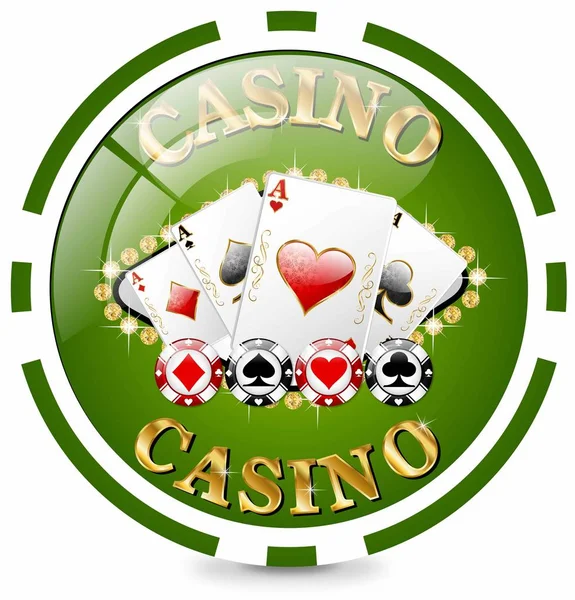 Casino düz afiş — Stok Vektör