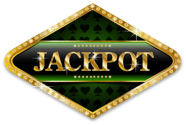 Jackpot casino banner — Stok Vektör