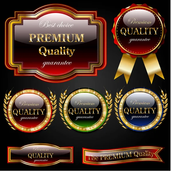 Premium labels set — Stock Vector