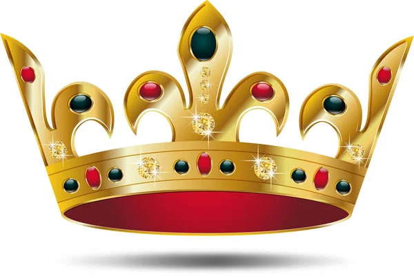 Золото crown значок — стоковий вектор