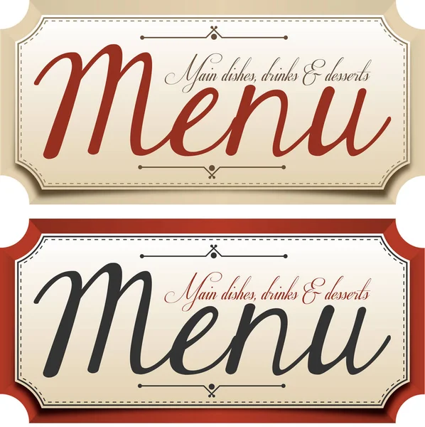 Retro Food Banner Set — Stockvektor