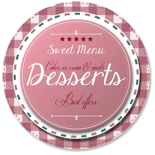 Desserts Menü Banner — Stockvektor