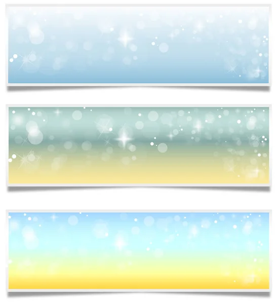Natural banners with bokeh — Stock Vector