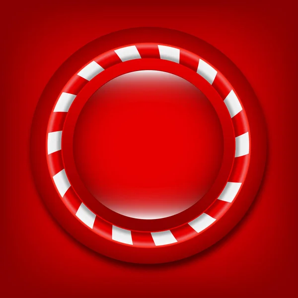Rotes Etikett in runder Form — Stockvektor