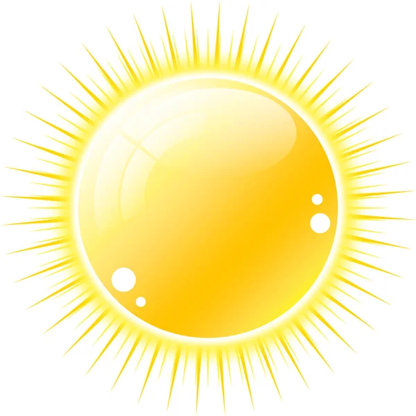 カラフルな太陽アイコン — ストックベクタ
