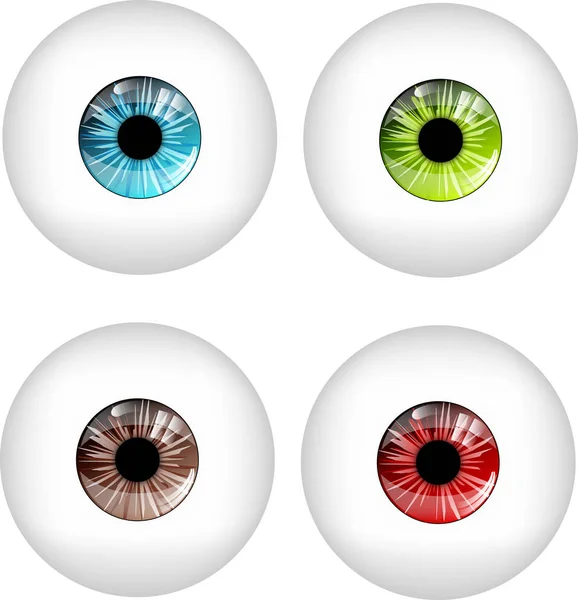 Colorful eye lens set — Stock Vector