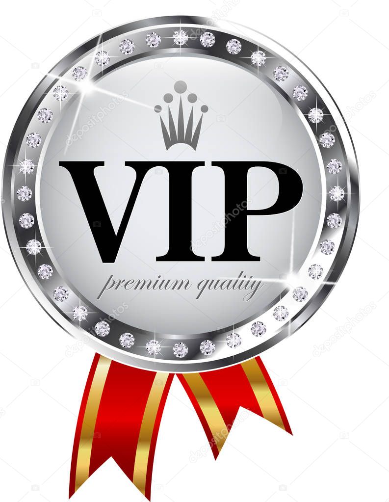 VIP logo template. Vector illustration