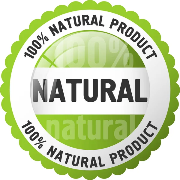 Etiqueta de garantía del producto natural — Vector de stock