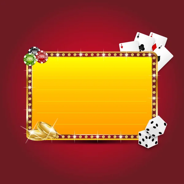 Bakgrund med casino element — Stock vektor