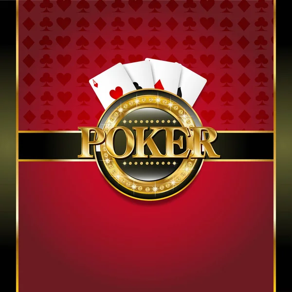 Fondo de poker con naipes — Vector de stock
