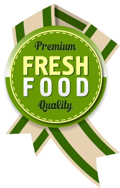 Yuvarlak etiket, taze gıda