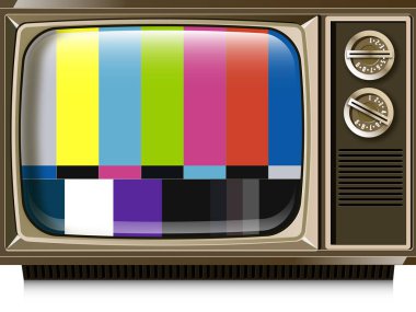 gerçekçi vintage tv
